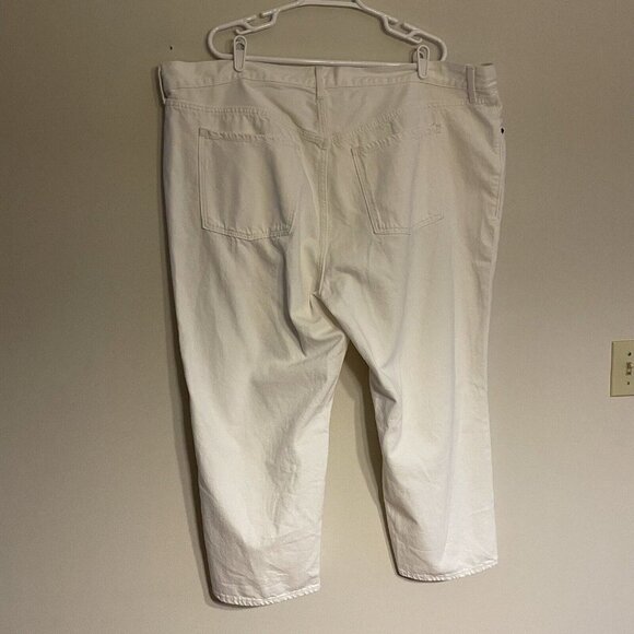 Old Navy Women Plus SZ 24 White High Rise Slouchy Straight Denim Jeans NWT - Picture 7 of 10
